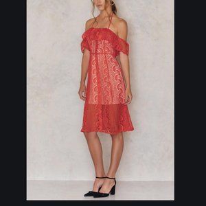 Line & Dot Palais Lacey Off Shoulder Dress